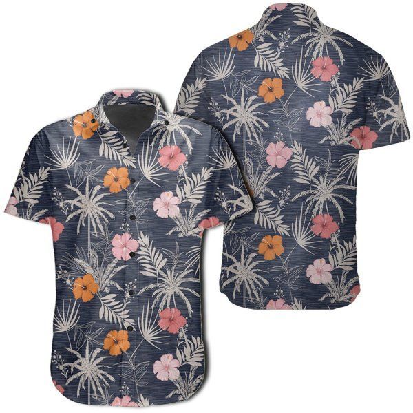 Tropical Grey Hawaiian Shirt 2