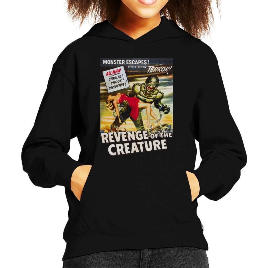 Revenge Of The Creature Movie Poster Kid’s Hooded Sweatshirt