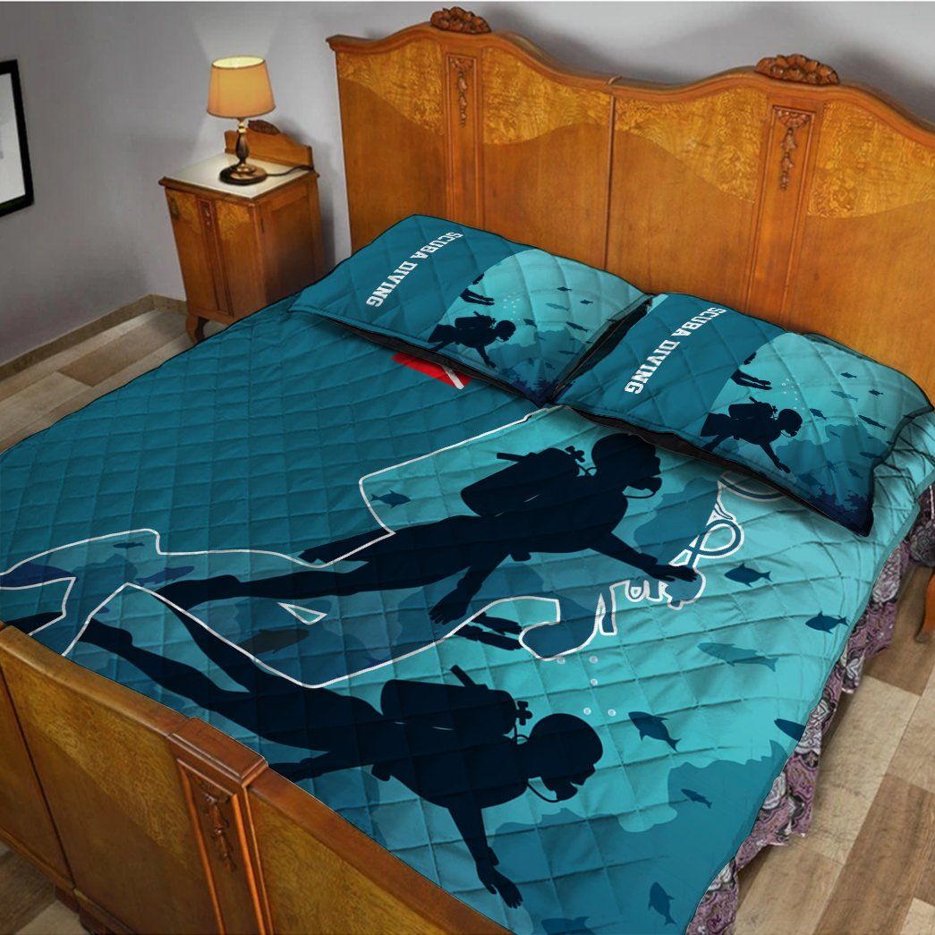 Casespring 3D Scuba Diving Custom Quilt Set