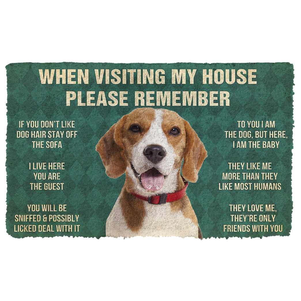 Gearhumans 3D Please Remember Beagle Dog’S House Rules Doormat