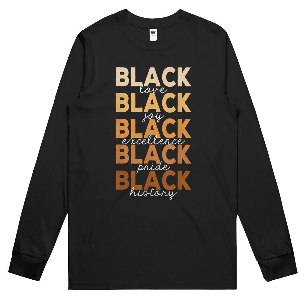 Black History Shirt For Women Black Love Melanin Women Gift Long Sleeve T Shirts