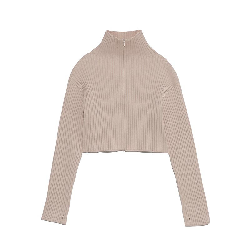 Autumn Ribbed Knitwear Turtleneck Long Sleeve Women Sweater Solid Fashion Casual Y2k Clothes Japanese Elegant Pullover Tops alx