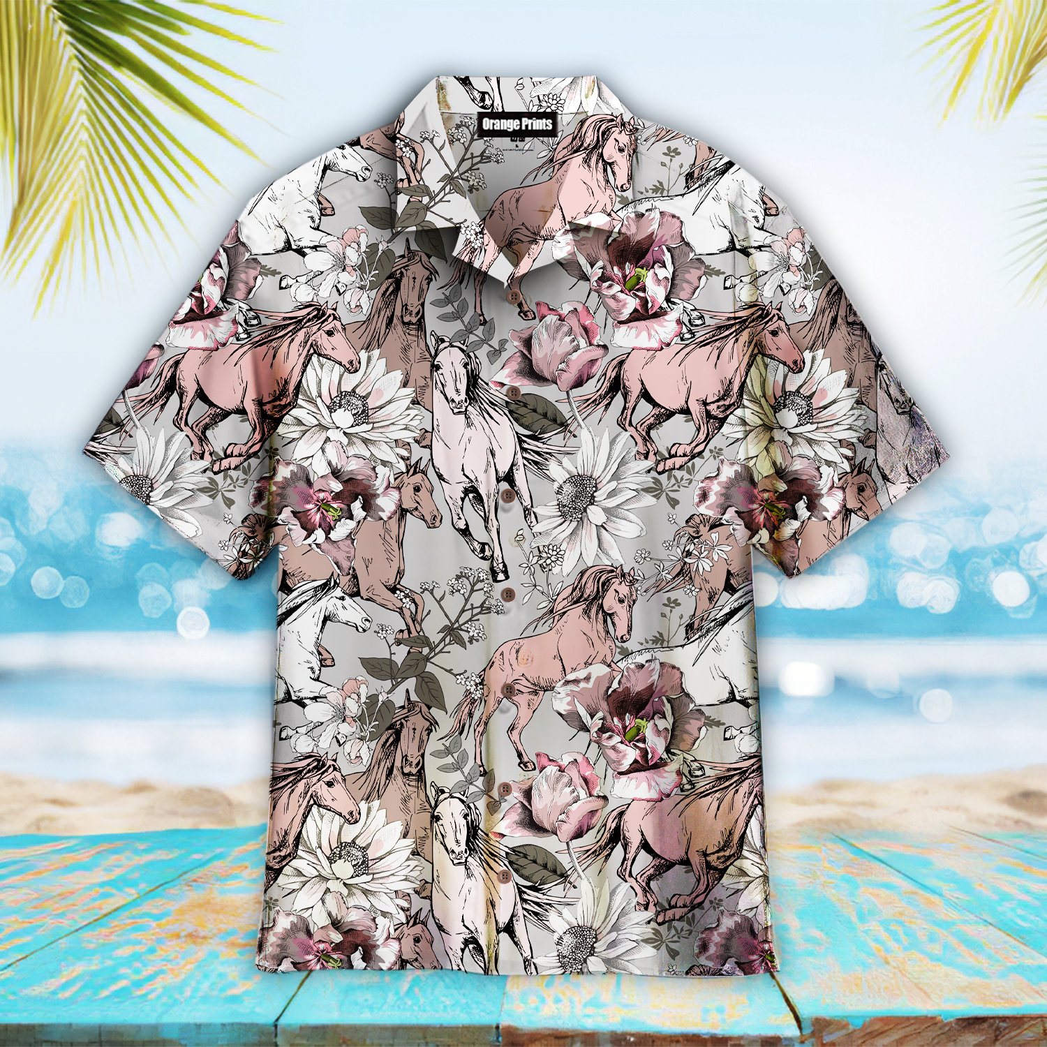 Floral Horses Aloha Hawaii Shirts For Men And Women Ha89592