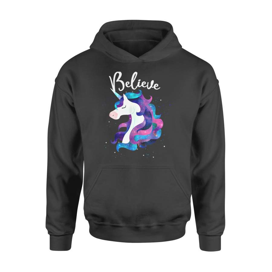 Animal gift idea Believe In Unicorn Space Galaxy Stars – Standard Hoodie