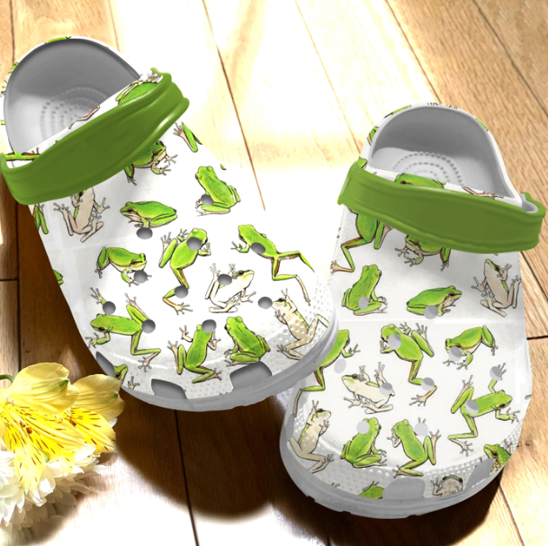 Frog Personalized Clog, Custom Name, Text, Color, Number Fashion Style For Women, Men, Kid, Print 3D Frogs