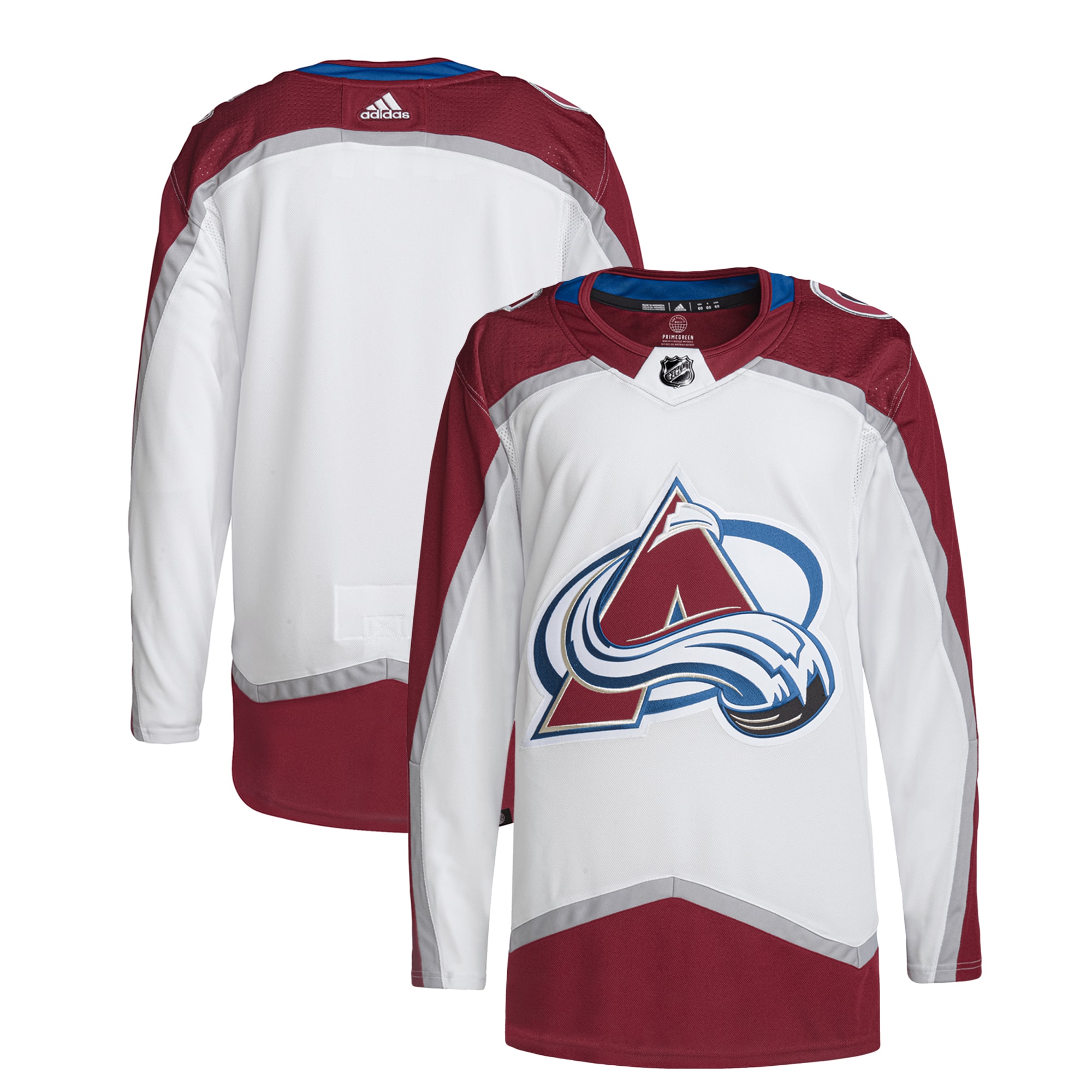 Colorado Avalanche Away Primegreen Authentic Jersey  White