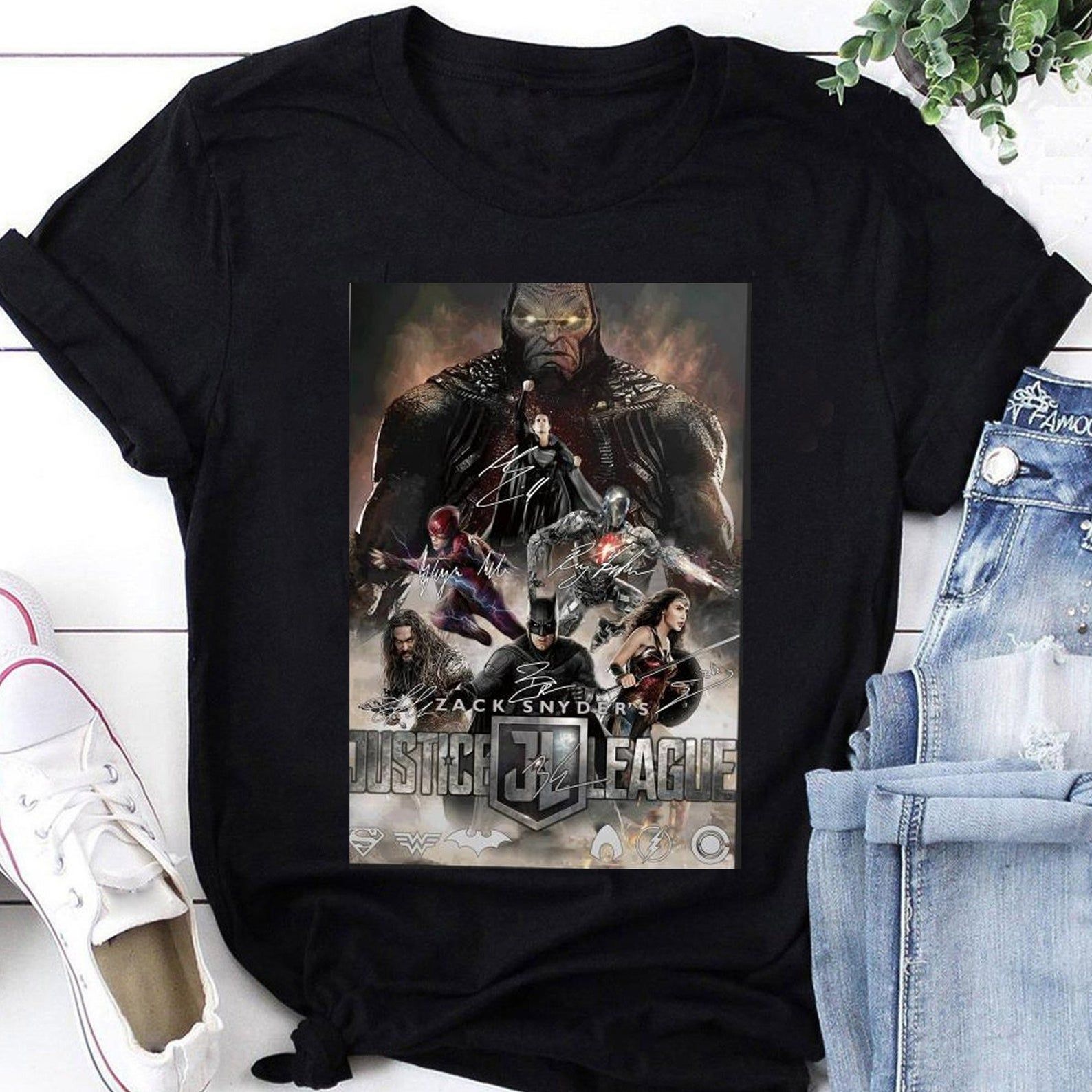 2021 Giftzack Snyder Shirtjustice League Signatures Shirtiron Man Fan Lover Trending Unisex S Shirt