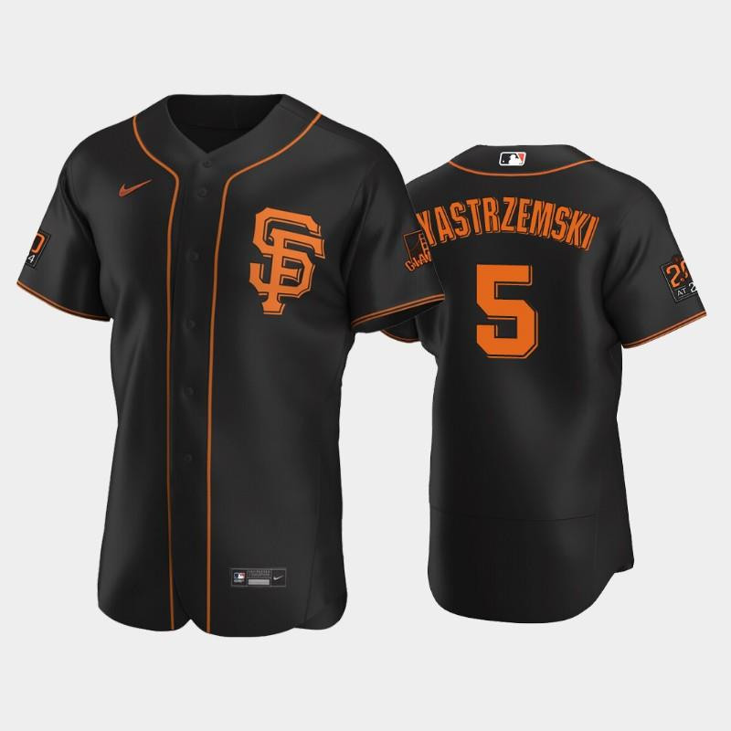 Black San Francisco Giants 5 Mike Yastrzemski Alternate Jersey