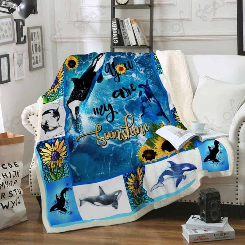 You Are My Sunshine Orca JH1287 Fleece Blanket