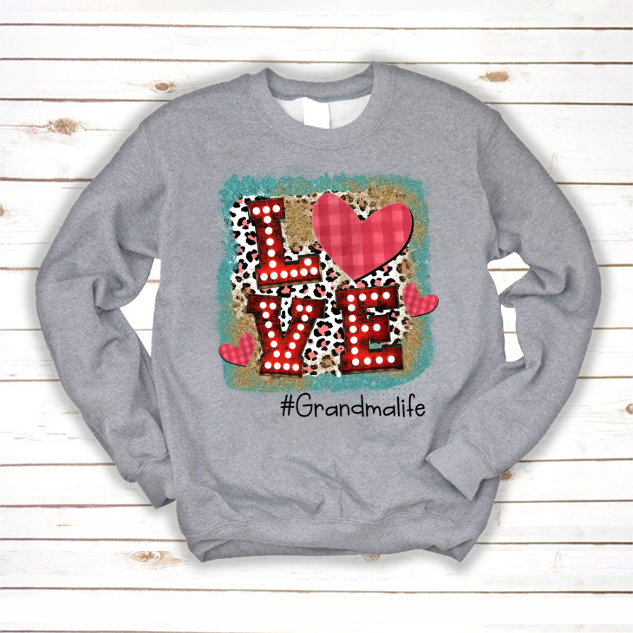 Valentine Love Shirt Grandma Heart Shirt Sweatshirt