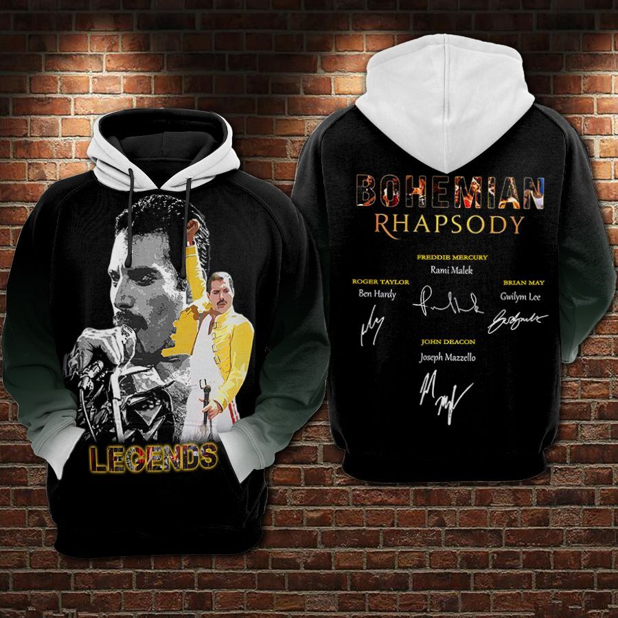 Freddie Mercury Style 1 3D Hoodie – Podoshirt