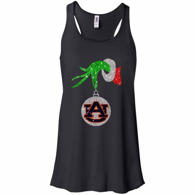 Auburn Tigers Glitter Grinch Monogram Ornament Christmas Gift Racerback Tank