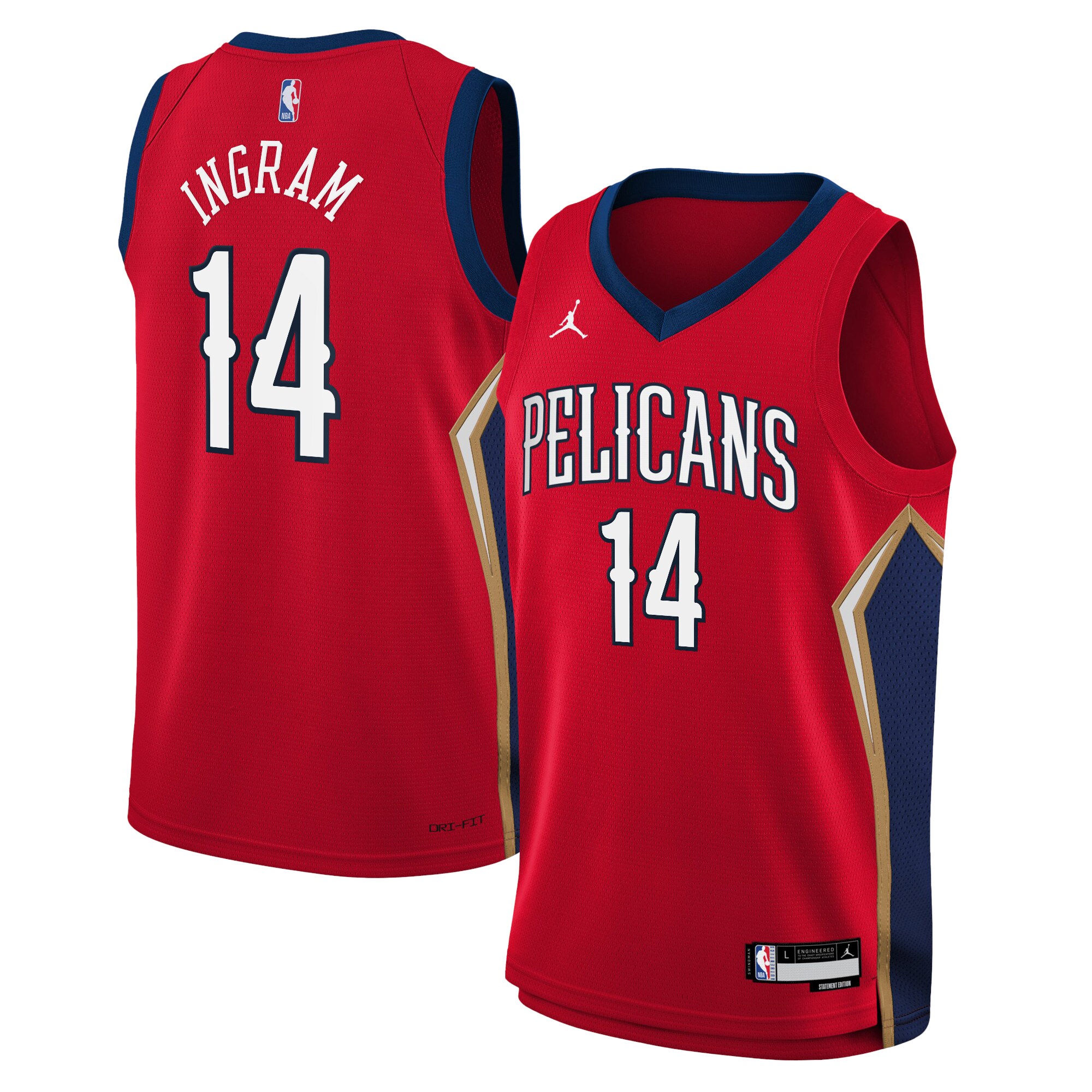 New Orleans Pelicans Jordan Statement Edition Swingman Jersey 22 – Red – Brandonâ Ingram – Youth