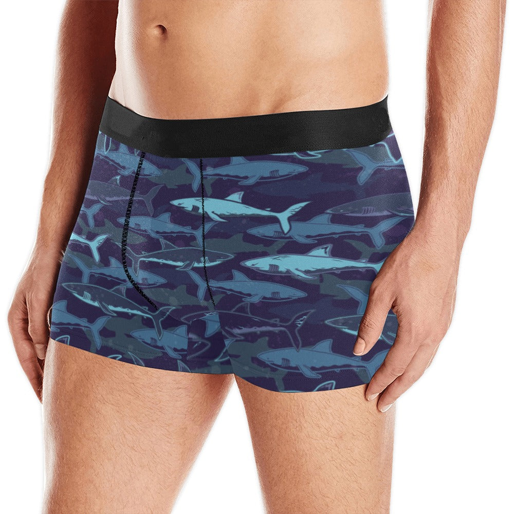 Shark Pattern Men’S All Over Print Boxer Briefs Men’S Underwear