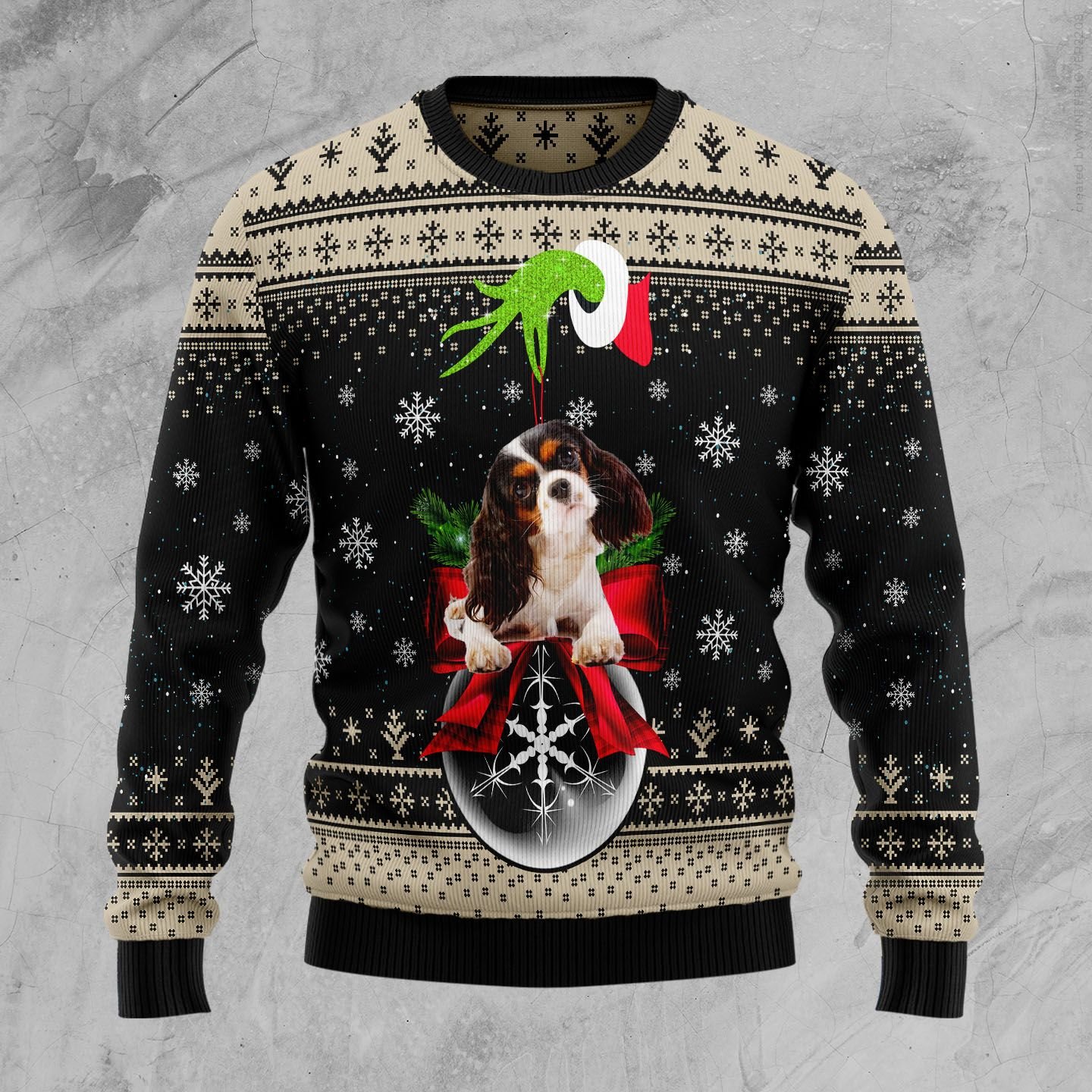 Cavalier King Charles Spaniel Xmas Ball Ugly Christmas Sweater | For Men & Women | Adult | Us5831