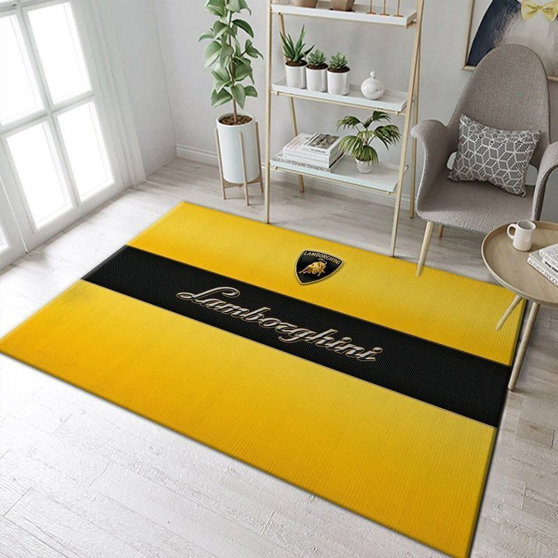 Lamborghini Logo Iv Area Rug Living Room Rug Home Decor Floor Decor