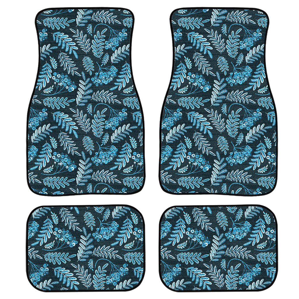 Tropical Denim Jeans Pattern Print Front And Back Car Floor Mats, Front Car Mat