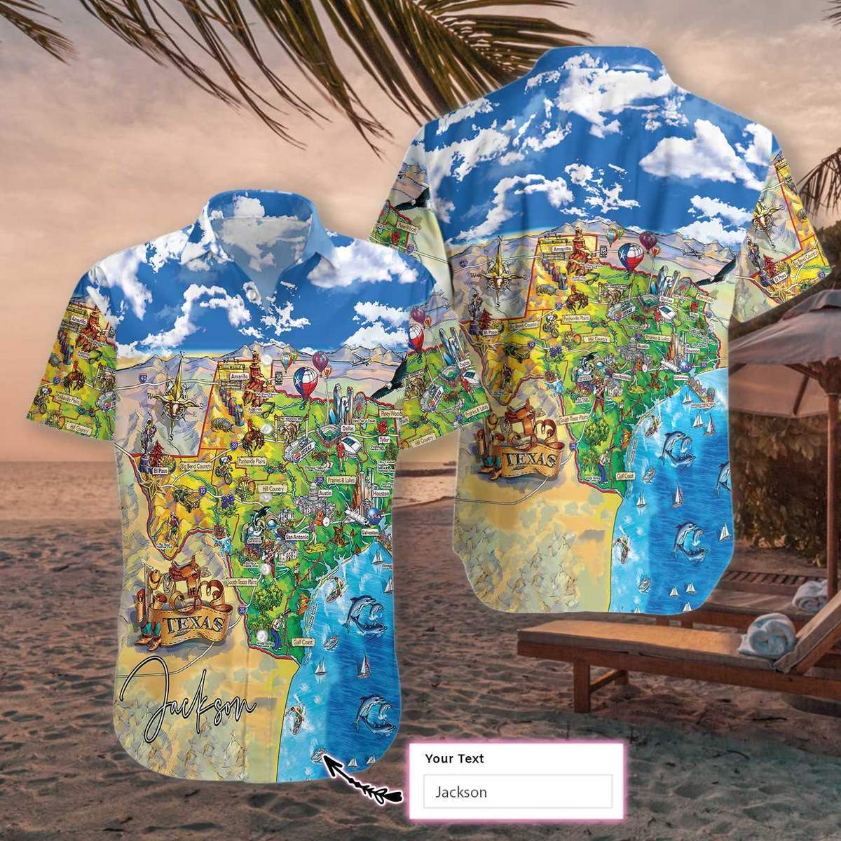 Texas Travel Personalized All Over Printed Hawaiian Shirt Ha43499