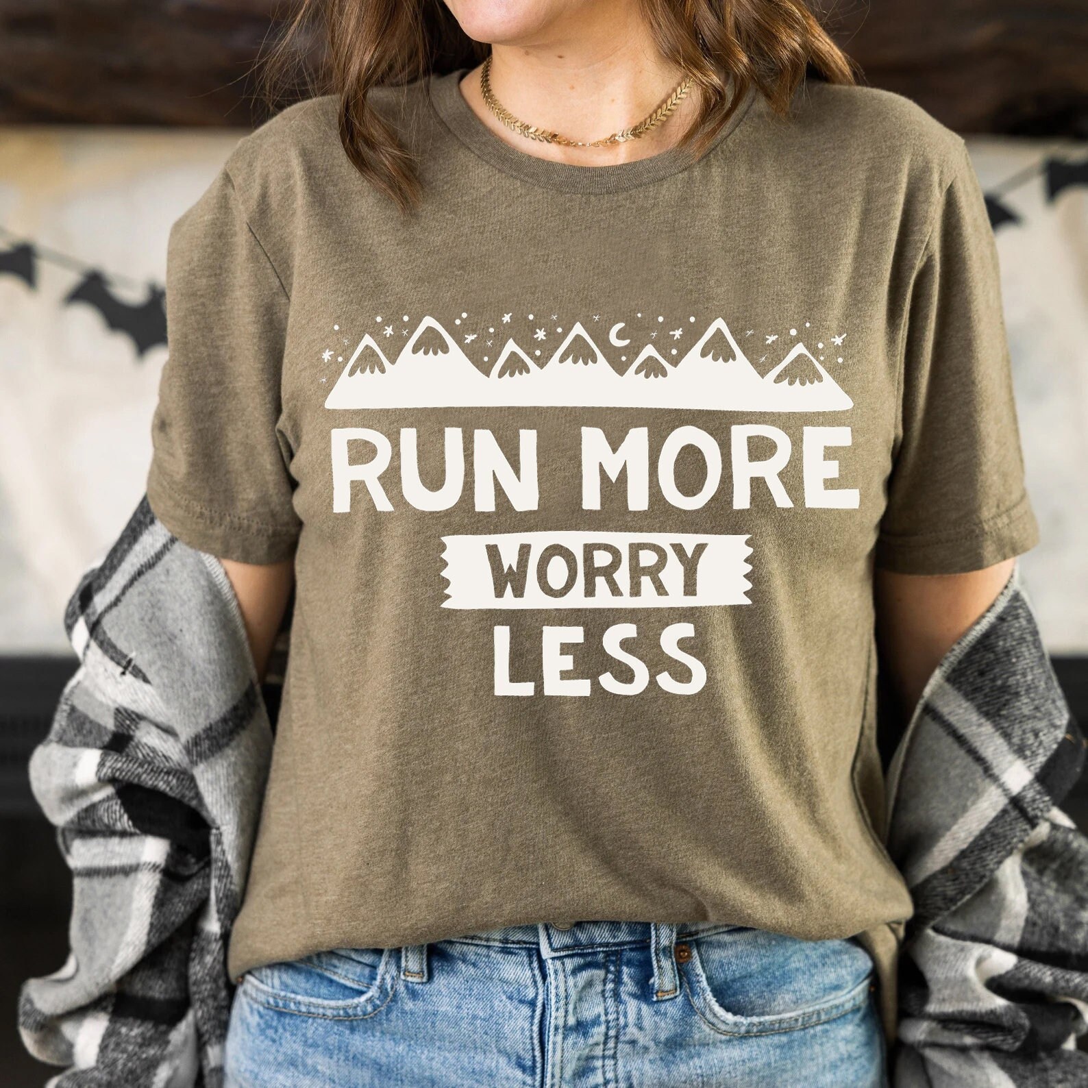 Run More Worry Less Shirt, Running Shirt, Hike shirt, Walk Shirt, Run Shirt, Travel Shirt, wanderlust, Unisex Shirt, Sports, Mountain Shirt