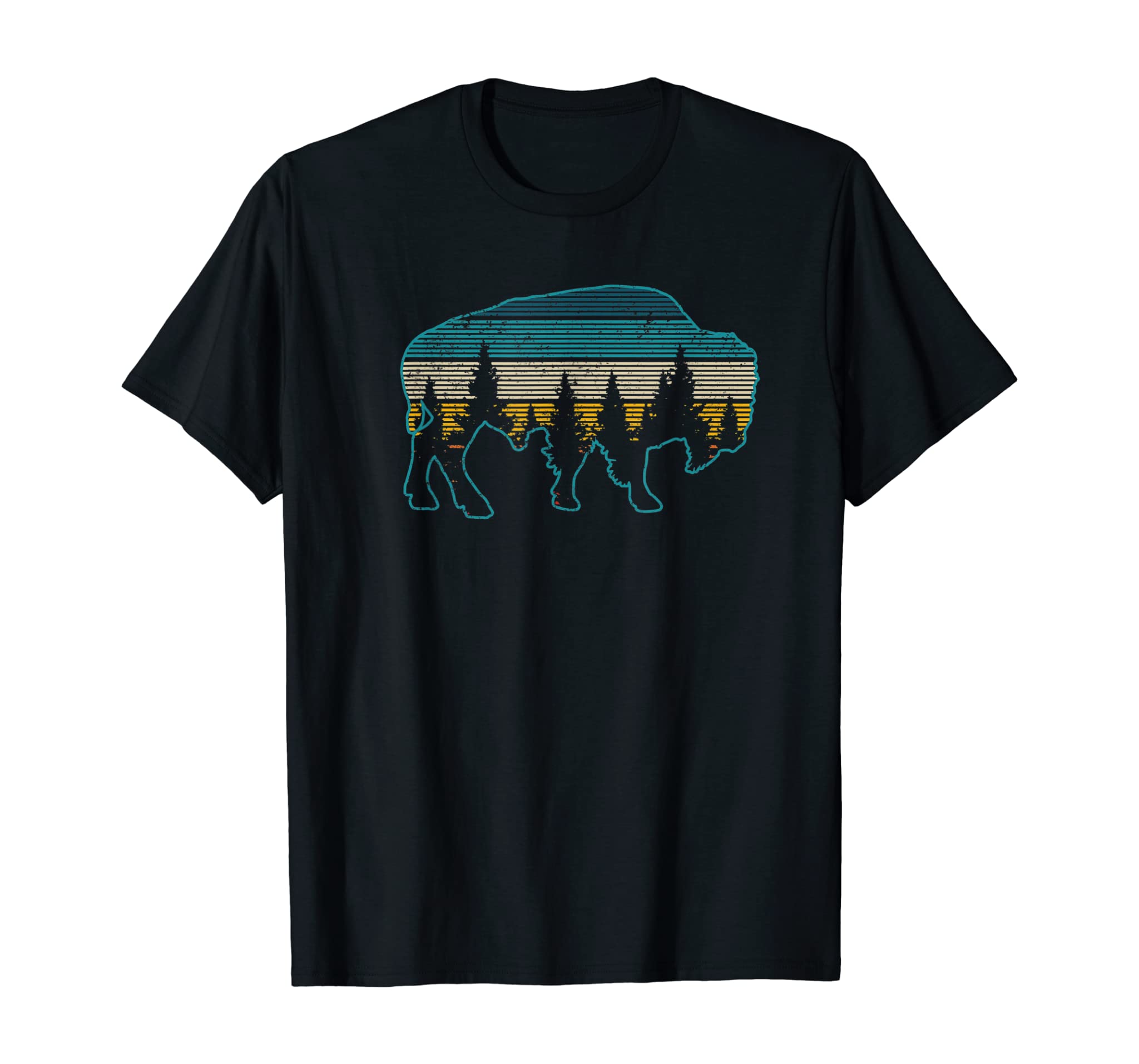 Bison American Buffalo Vintage National Park Souvenir Gift T-Shirt