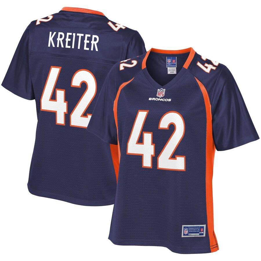 Casey Kreiter Denver Broncos NFL Pro Line Womens Alternate Player Jersey – Navy