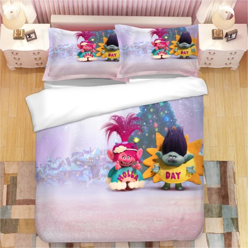 Trolls Poppy 19 Duvet Cover Pillowcase Home Decor 3D Bedding Set 5437