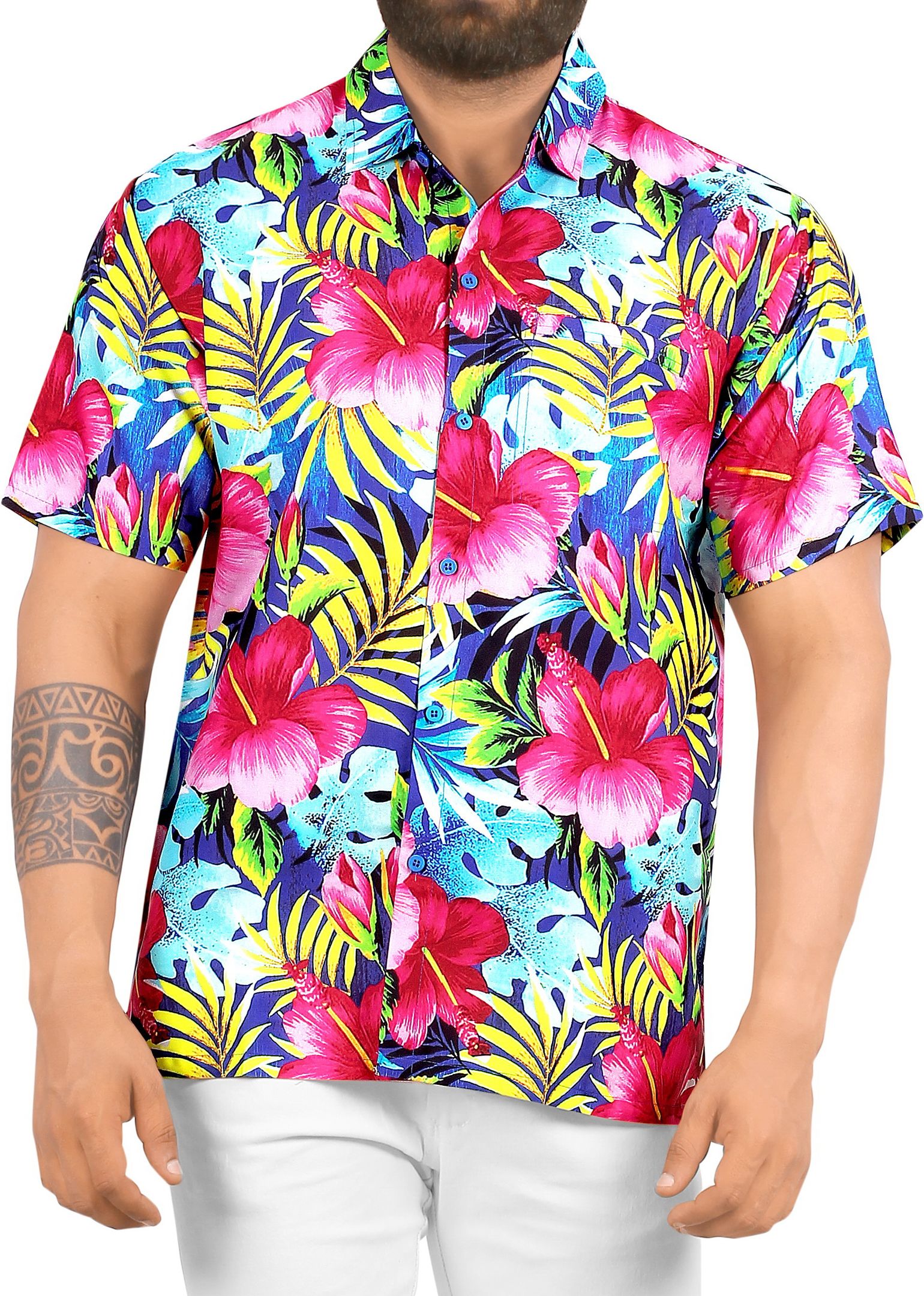 Floral Blue Awesome Design Hawaii Shirt Ha38778