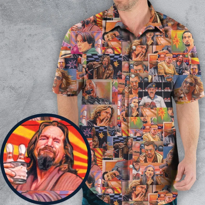 The Big Lebowski Painting Pattern Hawaiian Shirt