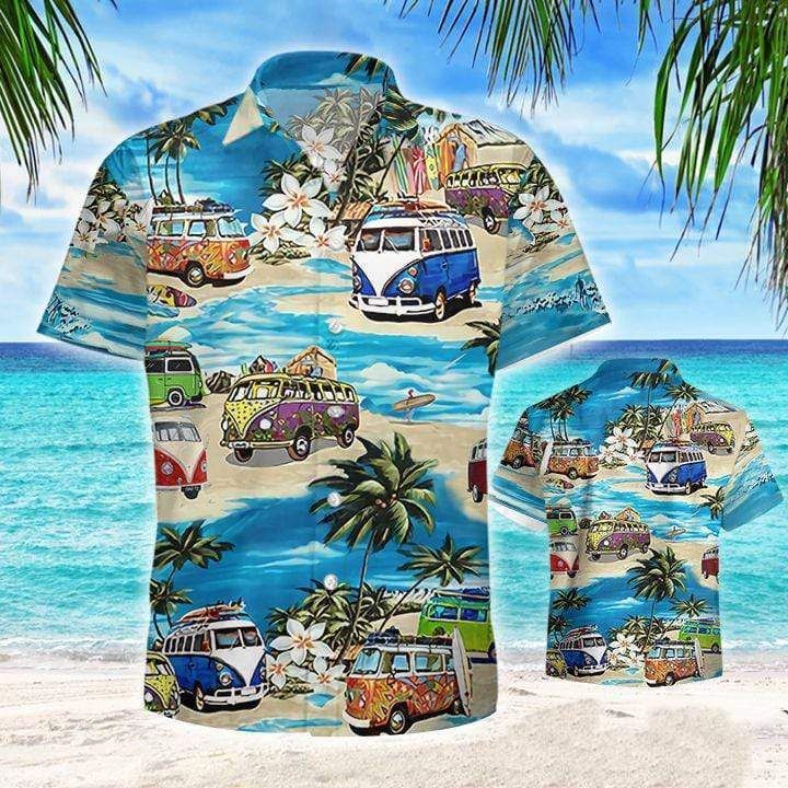 High Quality Camping Bus Island Aloha Hawaii Shirts Ha68447