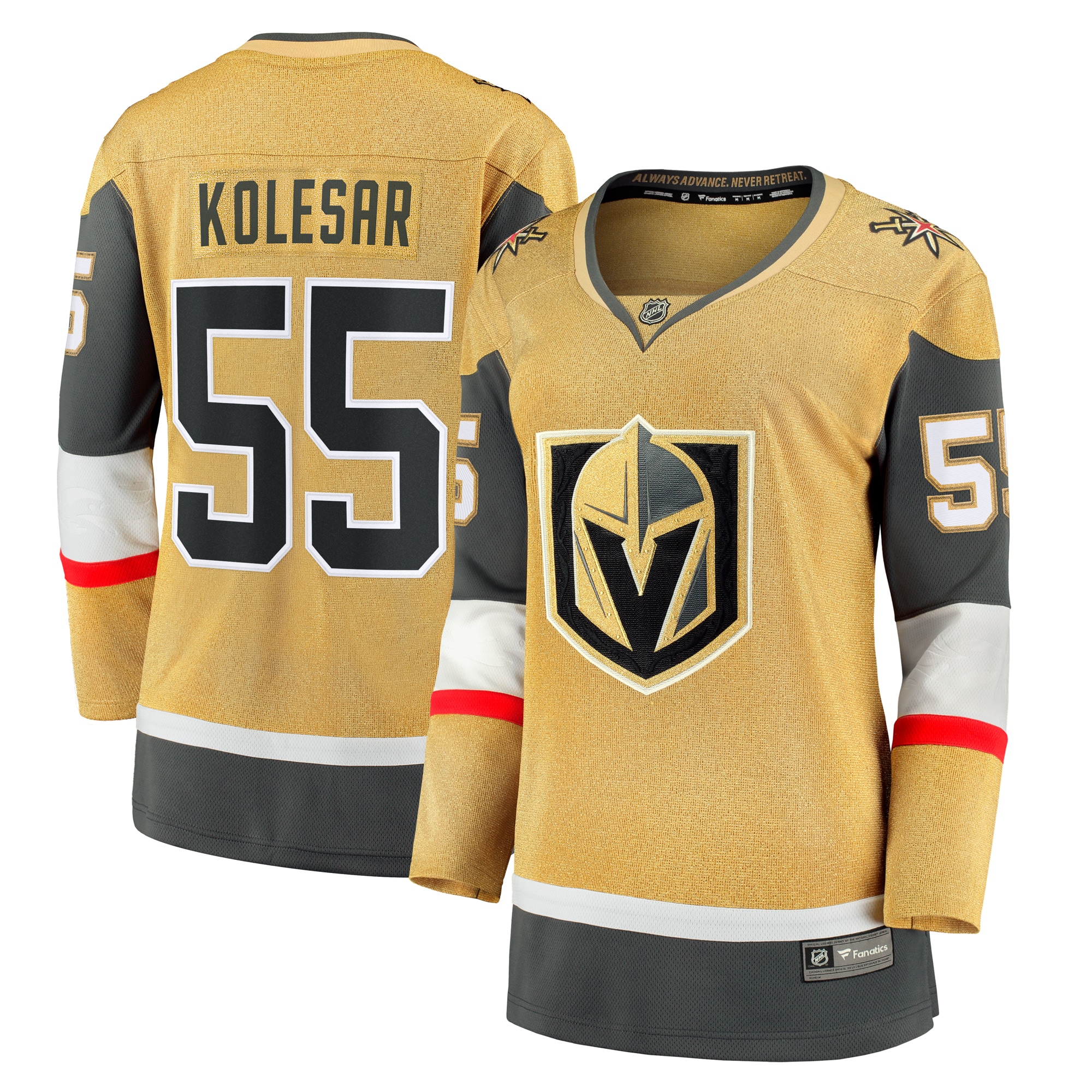 Women's Vegas Golden Knights Keegan Kolesar Gold Alternate Breakaway Player Jersey