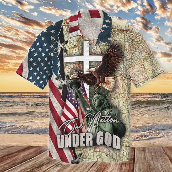 America Liberty One Nation Under God Hawaii Shirt For Men And Women Ha102475