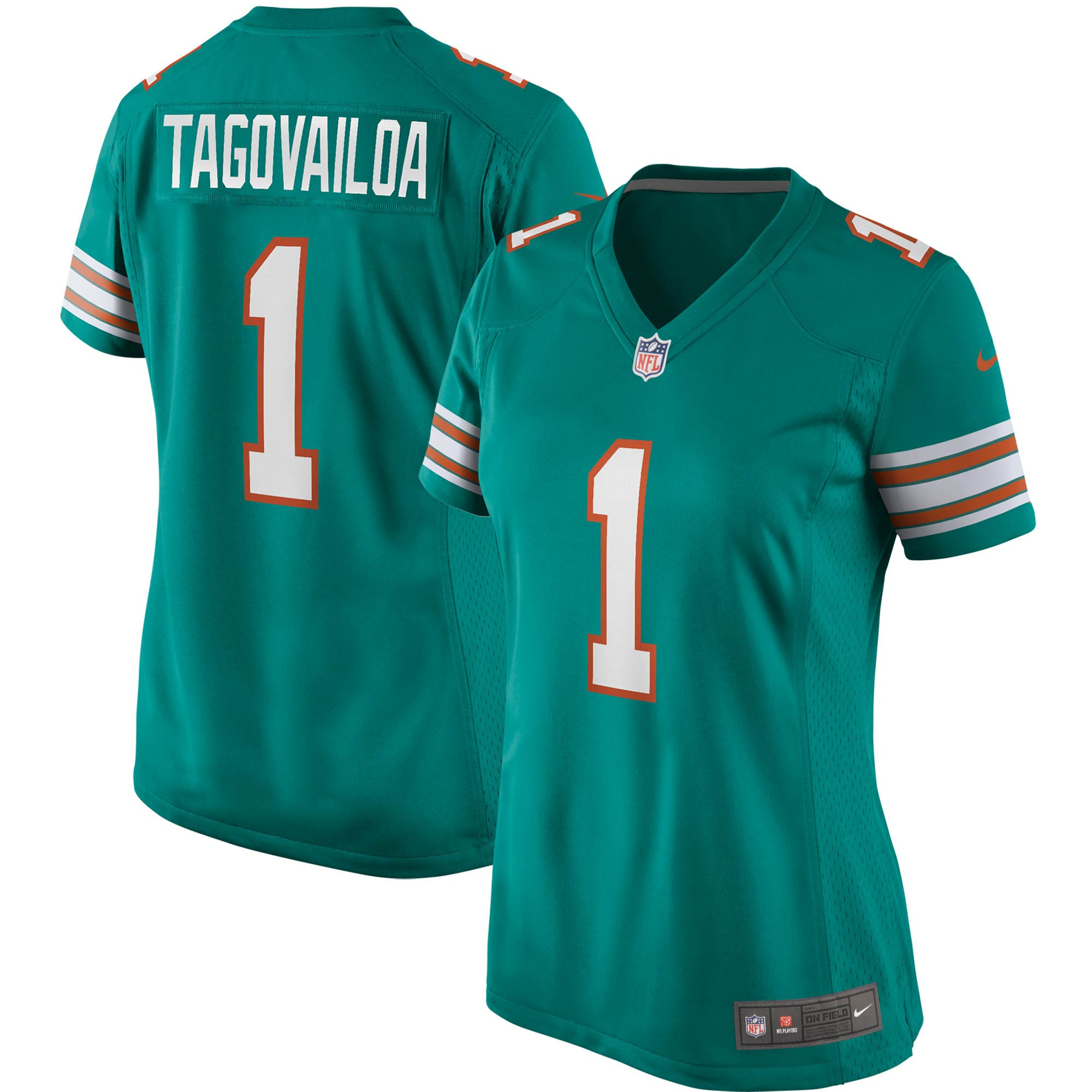 Tua Tagovailoa Miami Dolphins Womens Alternate Game Jersey – Aqua NFL