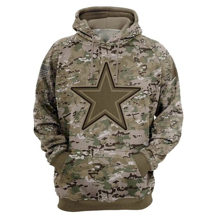 Dallas Cowboys Army Camouflage New  S1468 55 Unisex 3D Hoodie Gift For Fans