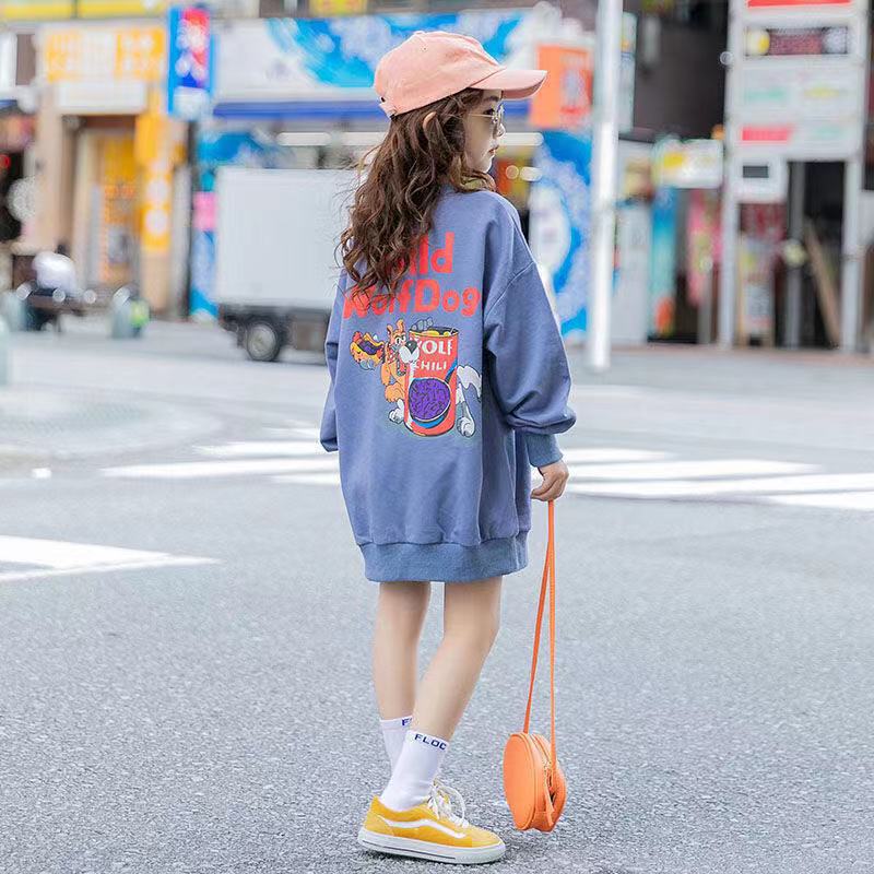 Yellow Beige Orange Spring Autumn Tops Hoodies Girls Sweatshirts Coat Kids Outwear Teenager Children Clothes High Quality alx