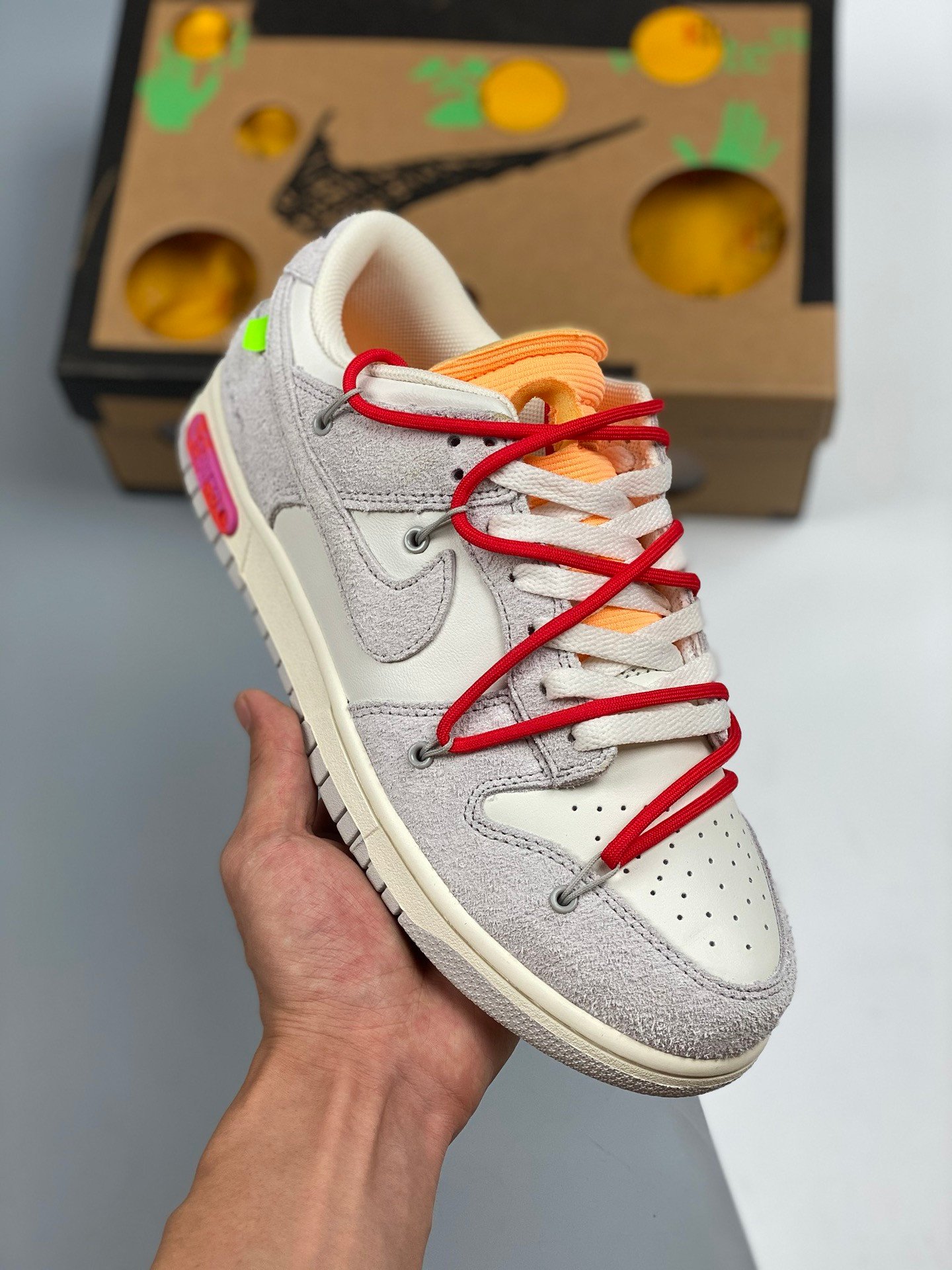 Off-White x Nike Dunk Low 40 of 50 Grey Sail Orange 5338940