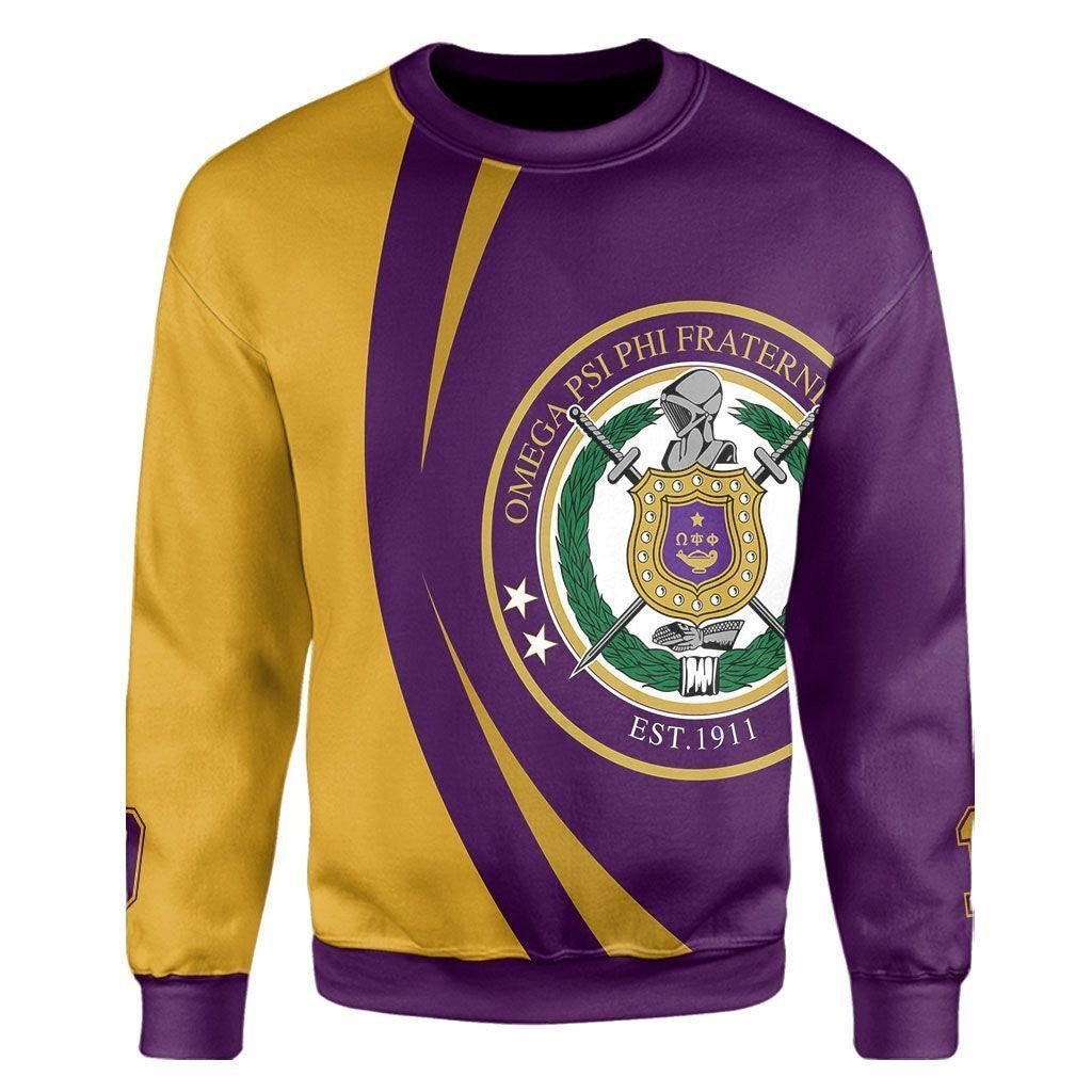 Fraternity Sweatshirt – Omega Psi Phi Bulldog Circle Crewneck Sweatshirt