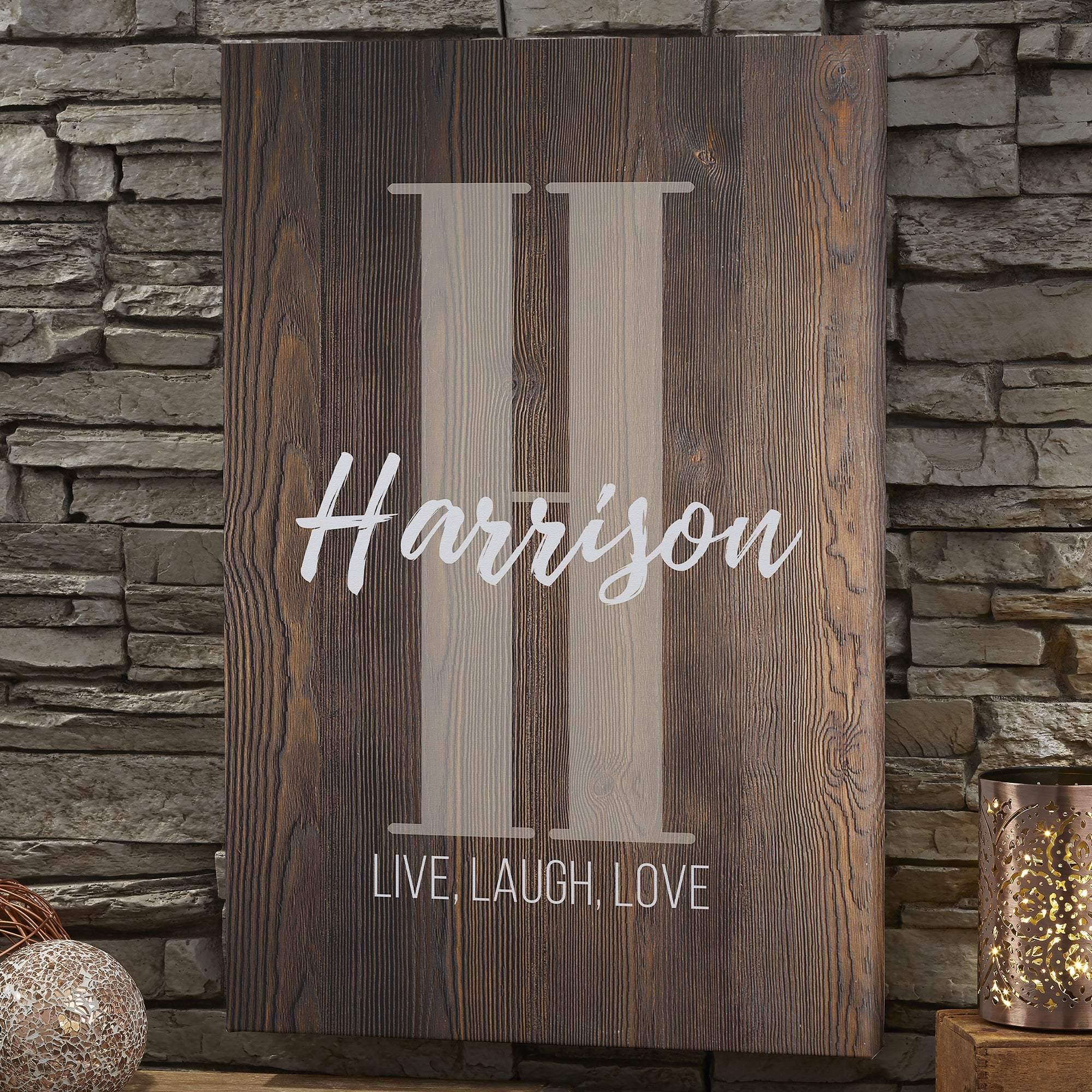 [Personalized Name] Farmhouse Initial Accent – Perfect Gift, Gift For Family, Best Idea Home Decor – Matte Canvas, Wall Art, Canvas Prints