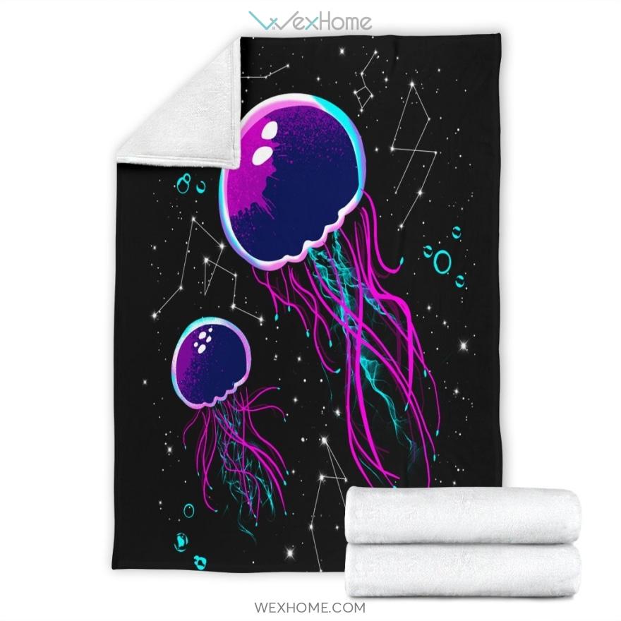 Galaxy Jellyfish Premium Blanket