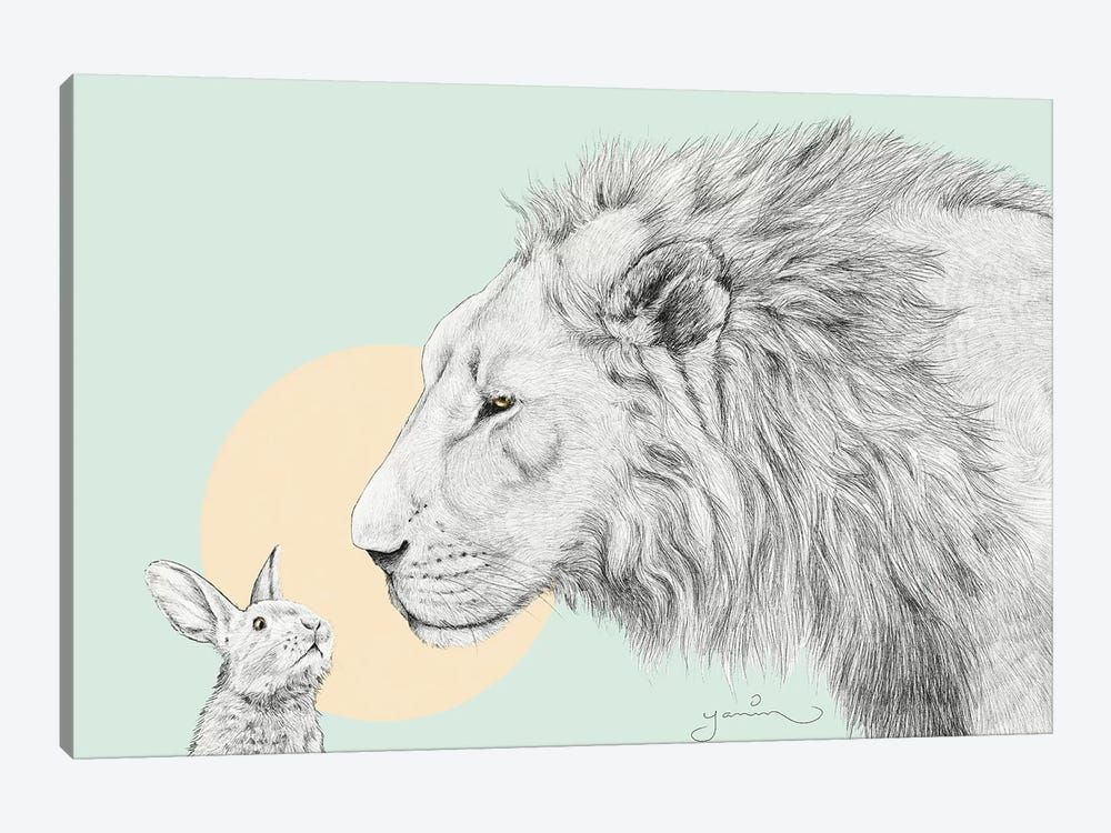 Lion And Bunny Canvas Poster 8″x12″ 12×18″ 18″x26″ 24″x36″ 30″x45″