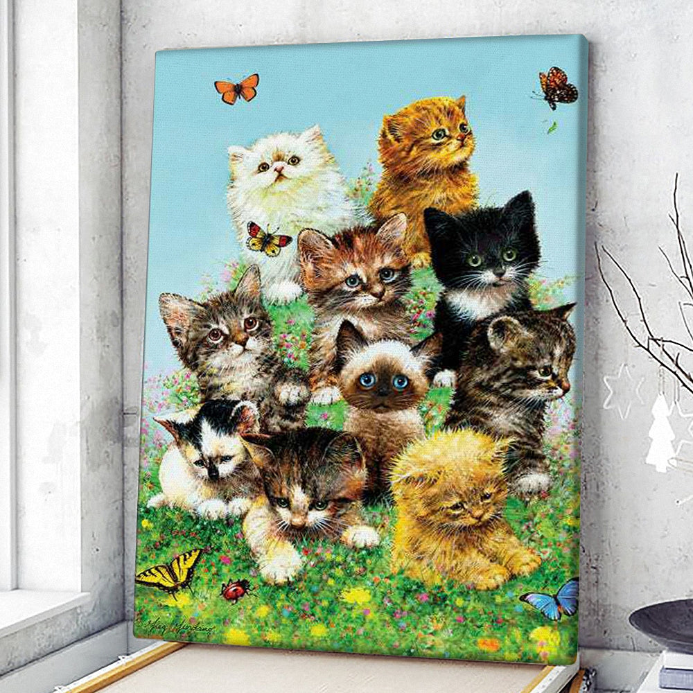 Cat Portrait Canvas – Kittens – Canvas Print – Cat Wall Art Canvas – Canvas With Cats On It – Cats Canvas Print – Furlidays