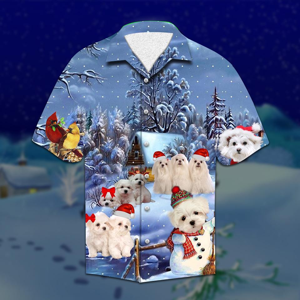 Maltese Christmas Hawaii Shirt For Men Women Ha2319