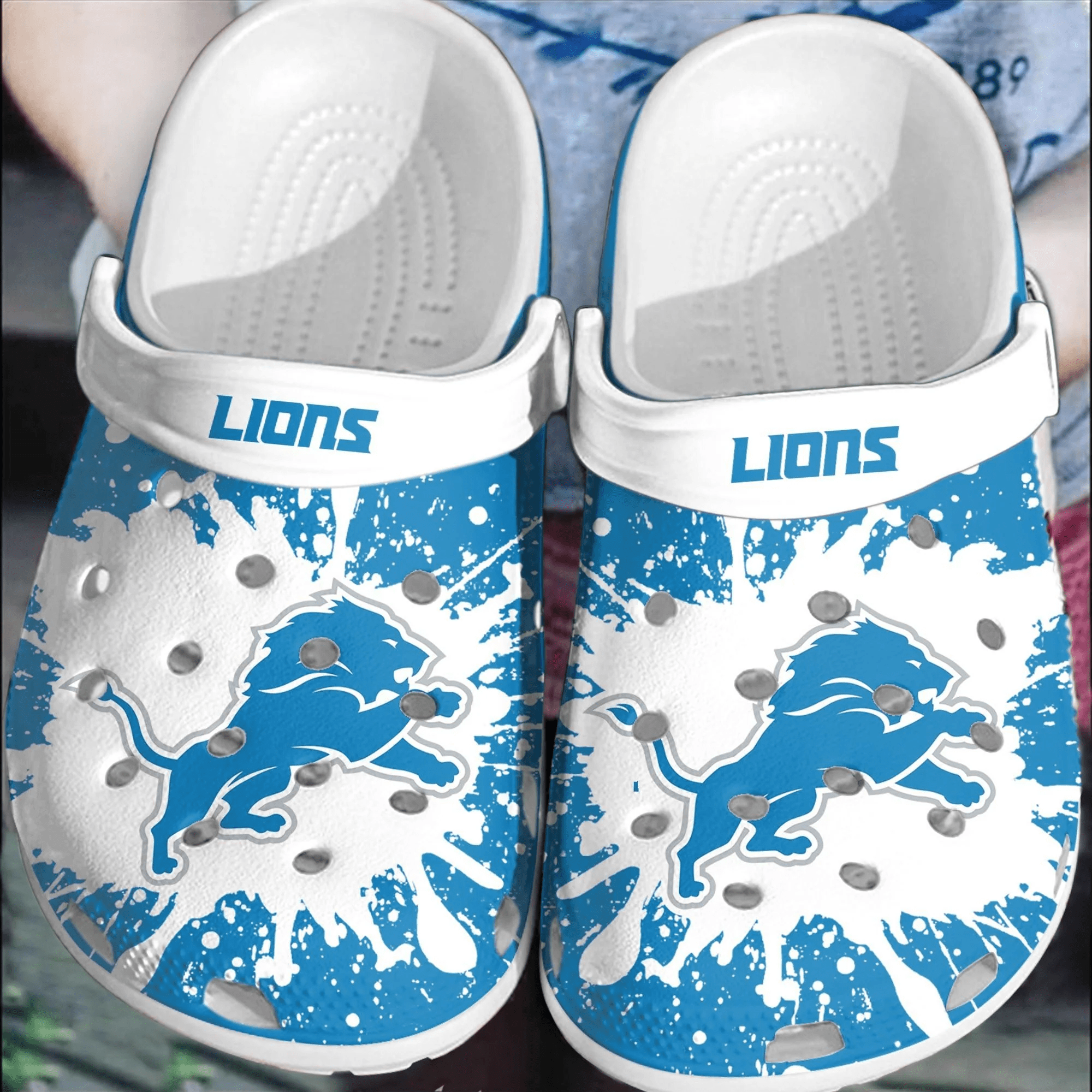 NFL Detroit Lions Football Crocband Comfortable Clogs Shoes Crocss For Men Women