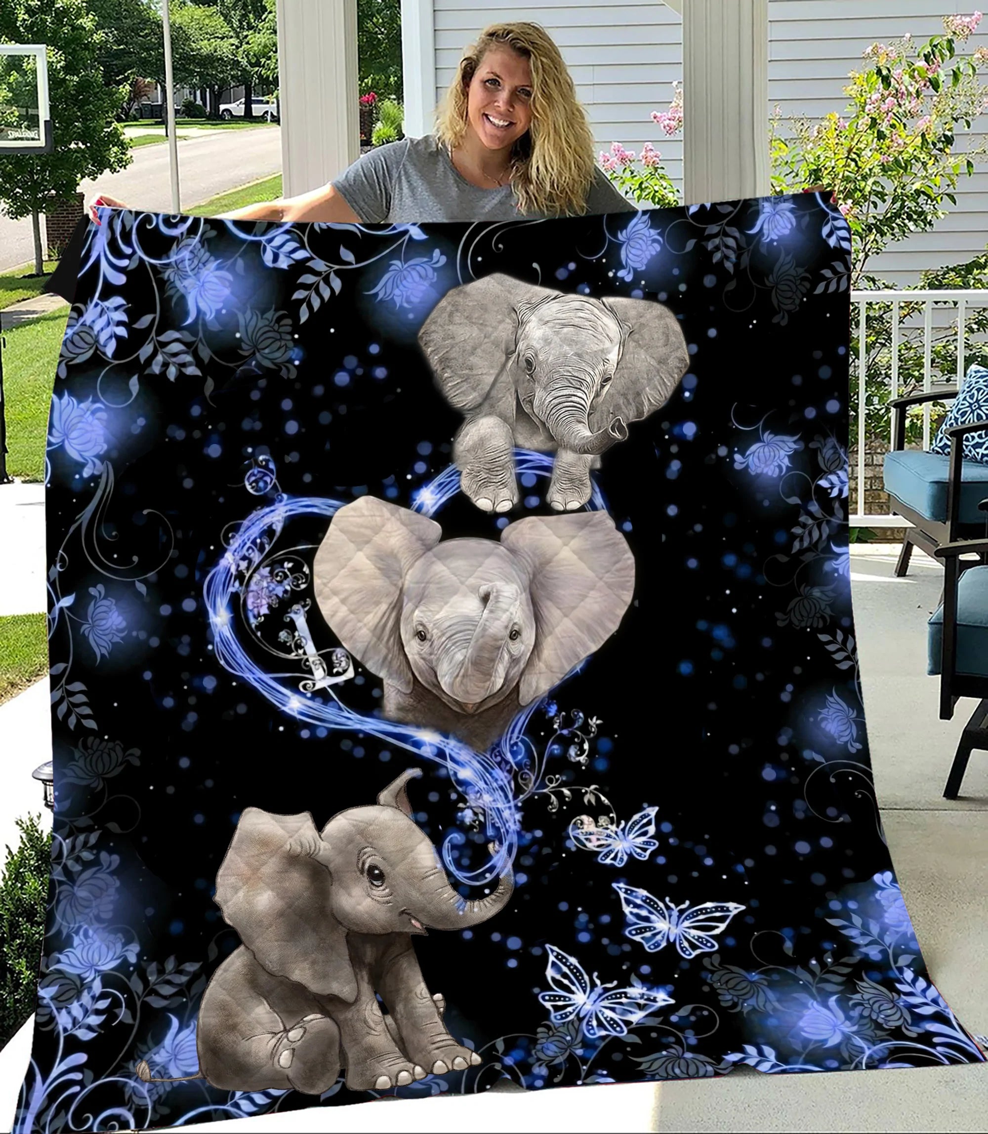 Pf 3D Elephant Premium Blanket & Quilt, Gift For Elephant Lovers