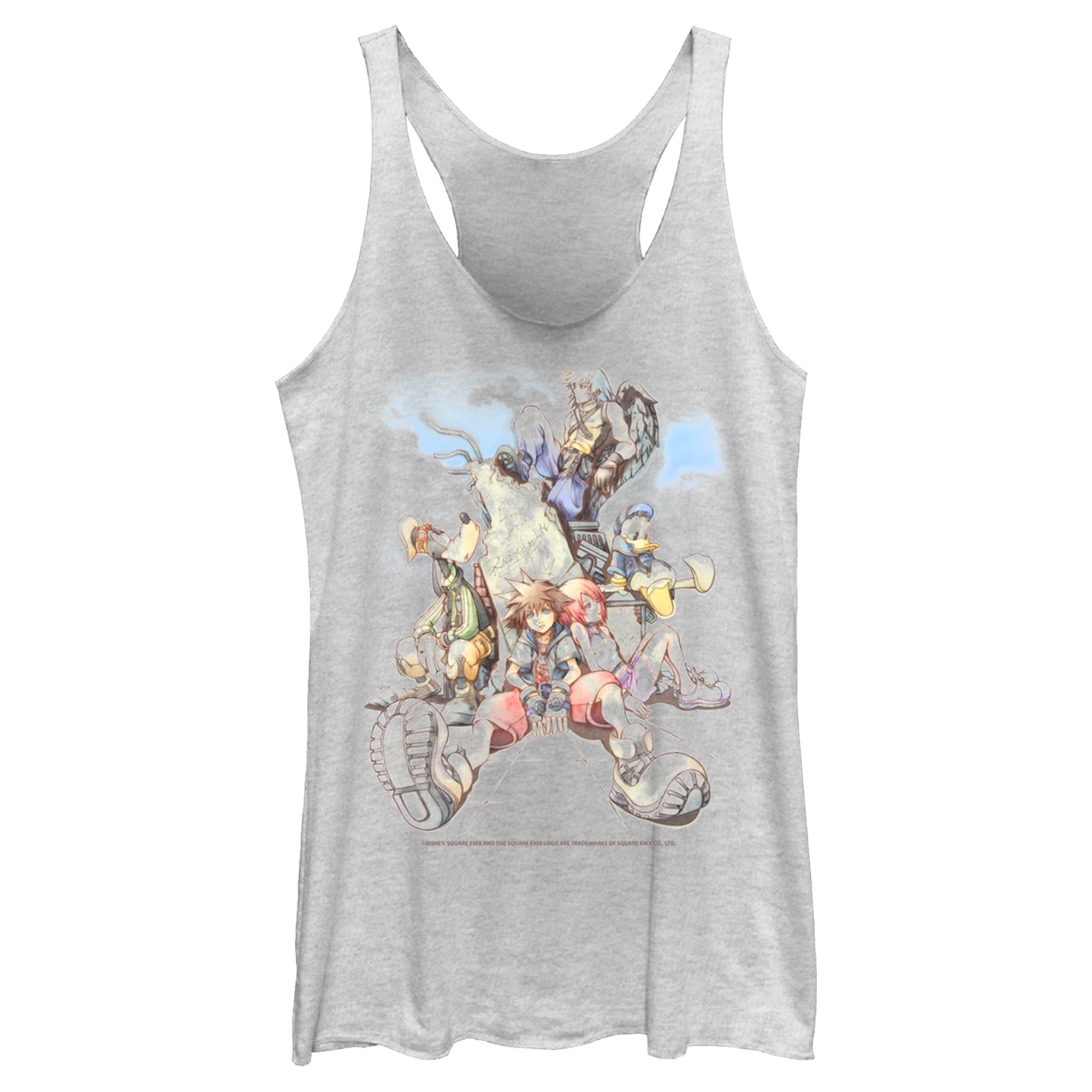 Women’S Kingdom Hearts Final Mix Box Art Racerback Tank Top