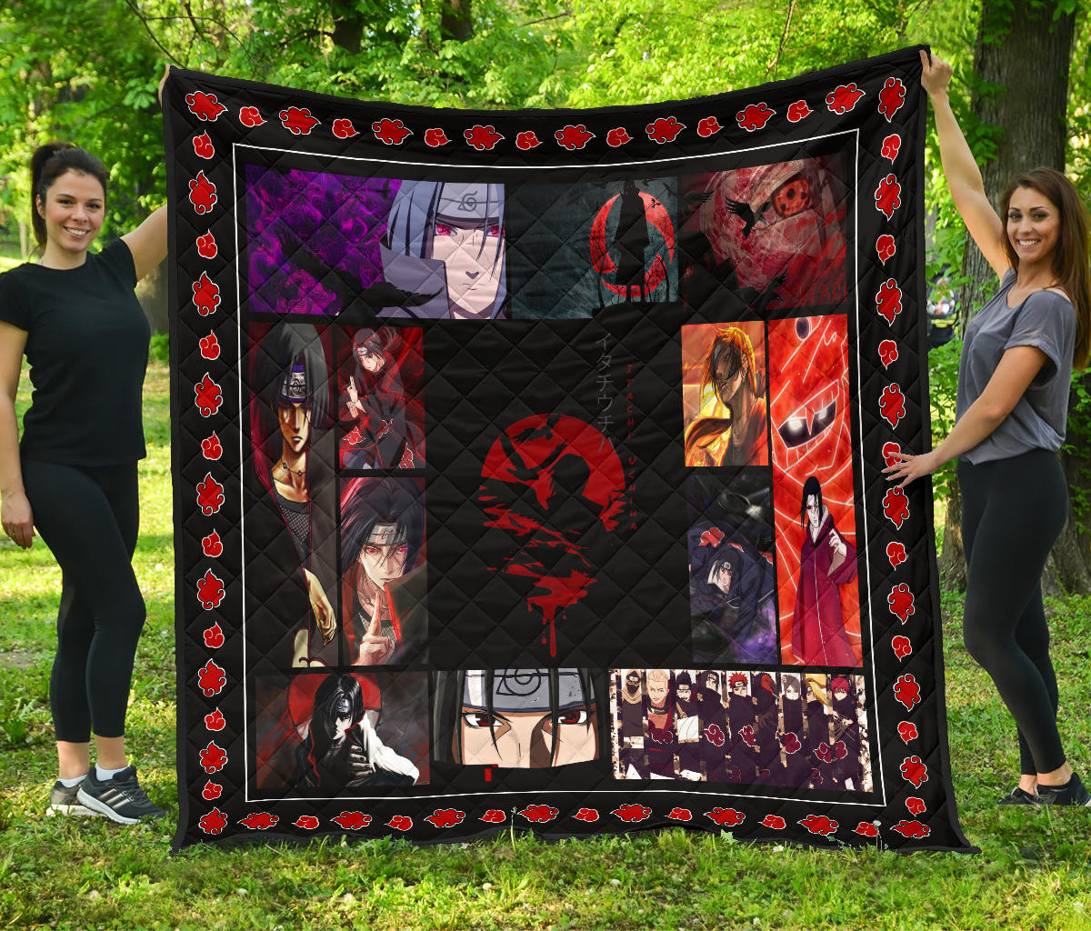 Itachi Uchiha Akatsuki Naruto Premium Quilt Blanket Anime Home Decor Custom For Fans