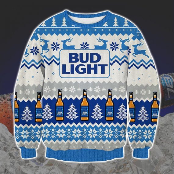 Christmas Gift Bud Light Lover  Bud Light Christmas Ugly Christmas Sweater  Hg