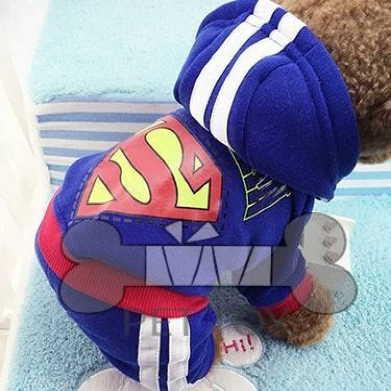 4 Legs Dog Pet Superman Batman Pet Dog Cat Hoodie Sweater For Bulldog Puppy Autumn Winter  Warm dog clothes