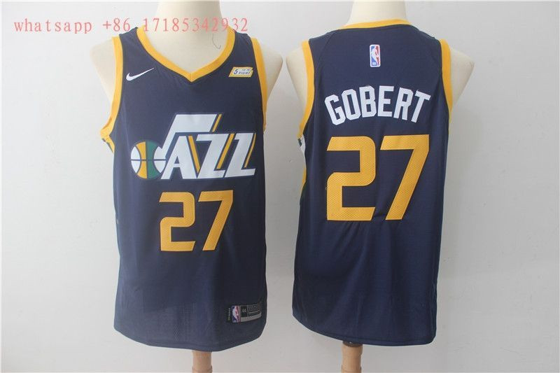 Utah Jazz Rudy Gobert #27 2020 NBA New Arrival Black Blue Jersey