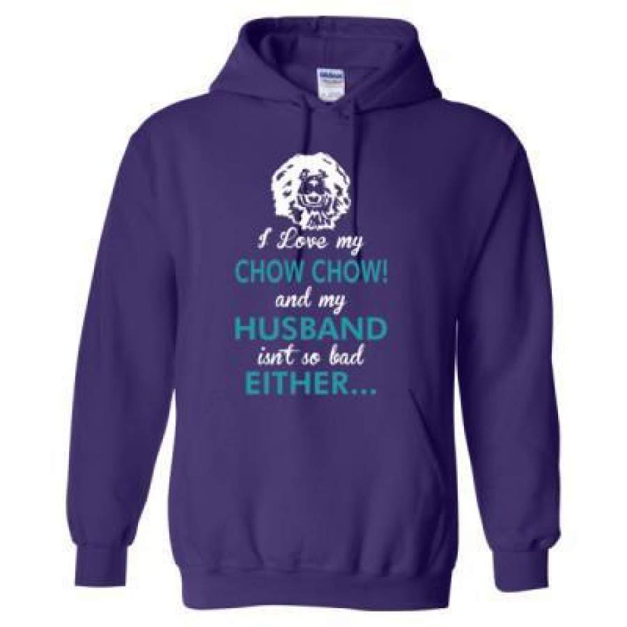 AGR I Love My Chow Chow Dog My Husband Isnt So Bad Either – Heavy Blend™ Hooded Sweatshirt