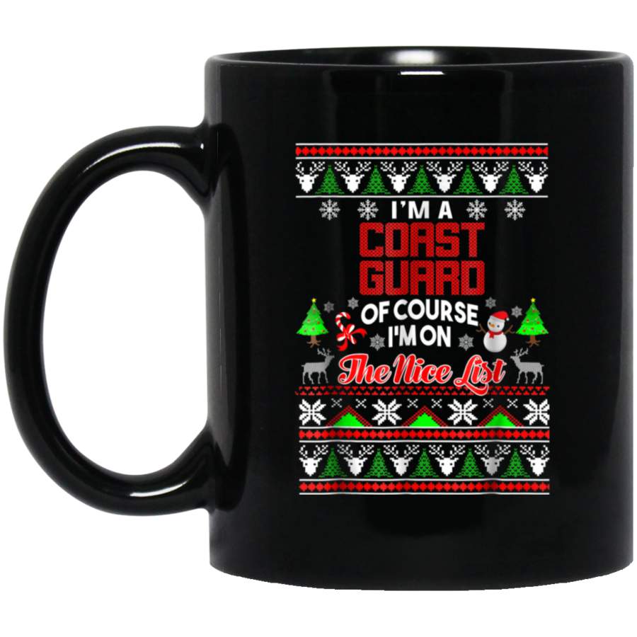 Best Ugly Christmas Sweater Gift For Coast Guard Mug